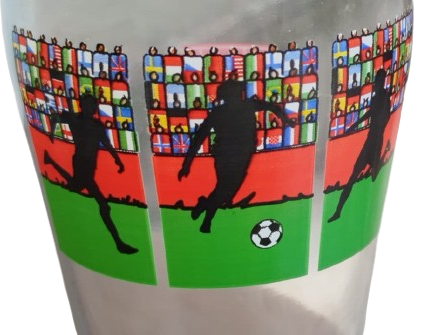 FOOTBOL OLİMPİYAT  CAM UZERİ BASKI BİRA FESTİVAL BARDAGI 0,5 L TEMASI FUTBOL