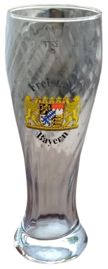 FREISTAAT BAYERN  CAM UZERİ BASKI BİRA FESTİVAL BARDAGI 0,5 L UZUN BOYDA