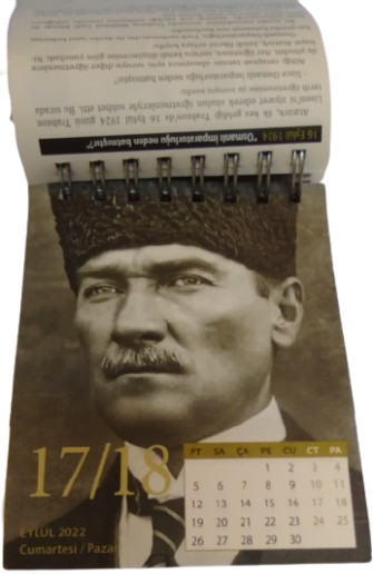 HER SAYFASI GAZİ MUSTAFA KEMEL PASA KONULU YAPTIKLARI YASAMI ANLATAN TAKVİM YAPRAKLARI
