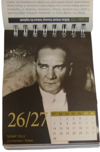 HER SAYFASI GAZİ MUSTAFA KEMEL PASA KONULU YAPTIKLARI YASAMI ANLATAN TAKVİM YAPRAKLARI