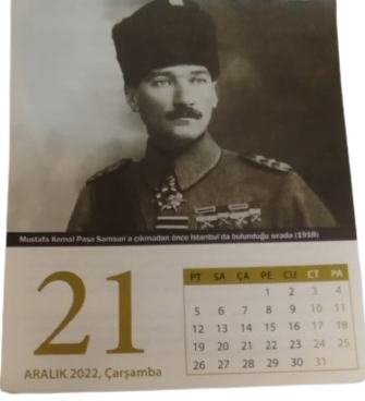HER SAYFASI GAZİ MUSTAFA KEMEL PASA KONULU YAPTIKLARI YASAMI ANLATAN TAKVİM YAPRAKLARI