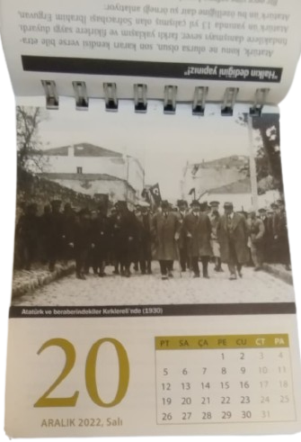 HER SAYFASI GAZİ MUSTAFA KEMEL PASA KONULU YAPTIKLARI YASAMI ANLATAN TAKVİM YAPRAKLARI