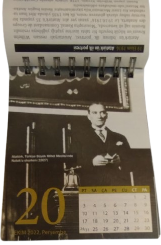 HER SAYFASI GAZİ MUSTAFA KEMEL PASA KONULU YAPTIKLARI YASAMI ANLATAN TAKVİM YAPRAKLARI