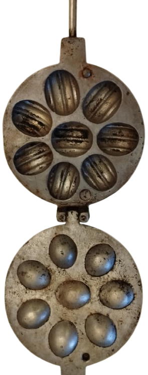 1960  OCAK ÜSTÜ VEYA BİREBİR KOZ FIRIN MANGAL  ATEŞ ÜZERİNDE KURABİYE YAPMA KALIBI