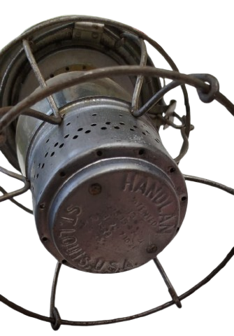 1900 HANDLAN - ST. LOUIS - MISSOURI - U.S.A.  LAMBA USA DEMİRYOYU FENERİ BOMBELİ CAM