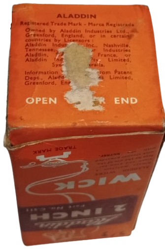 ORİJİNAL ALADDIN PINK 2 INCH GAZ LAMBA FİTİLİ - MADE IN ENGLAND - KUTUSU VE TALİMATI İLE - KOLEKSİYONLUK