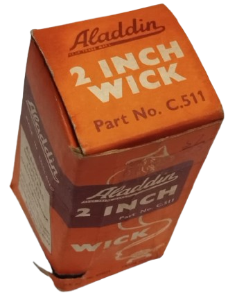 ORİJİNAL ALADDIN PINK 2 INCH GAZ LAMBA FİTİLİ - MADE IN ENGLAND - KUTUSU VE TALİMATI İLE - KOLEKSİYONLUK