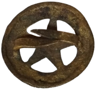 OSMANLI SÜVARİ AT YILDIZI 19. YÜZYIL ORİJİNAL PİRİNÇ KOŞUM ROZETİ NADİR BULUNUR