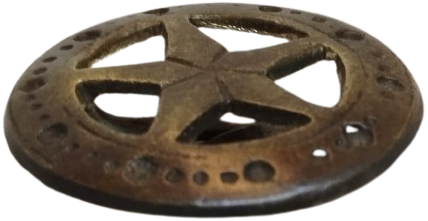 OSMANLI SÜVARİ AT YILDIZI 19. YÜZYIL ORİJİNAL PİRİNÇ KOŞUM ROZETİ NADİR BULUNUR