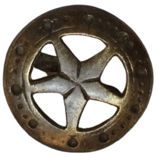 OSMANLI SÜVARİ AT YILDIZI 19. YÜZYIL ORİJİNAL PİRİNÇ KOŞUM ROZETİ NADİR BULUNUR