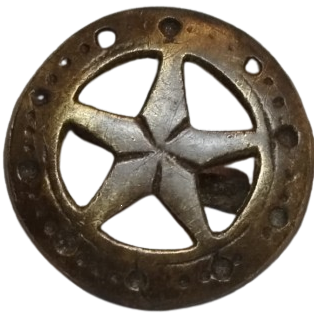 OSMANLI SÜVARİ AT YILDIZI 19. YÜZYIL ORİJİNAL PİRİNÇ KOŞUM ROZETİ NADİR BULUNUR