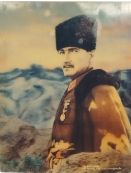 BUYUK BOY UC BOYUTLU ATATUR MUSTAFA KEMAL PASA KURTARDIGIN ULUSUNDAN BUYUK SAYGILAR SANA