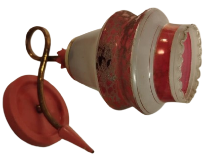 1960 ORİJİNAL PEMBE BEYAZ  CAM ÇİFT DUVAR APLİK  İTALYAN MURANO TARZI ÇALIŞIR DURUMDA