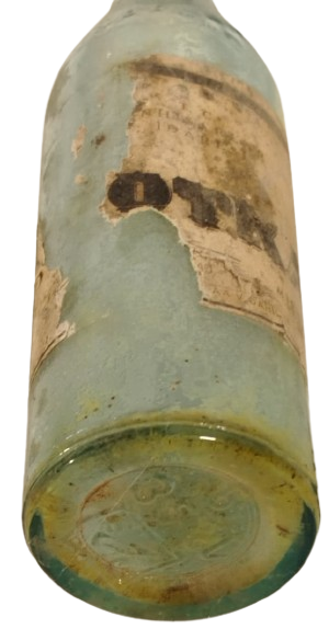 1940-1950 DÖNEMİ İNHİSARLAR İDARESİ 35 CL VOTKA CAM ŞİŞESİ - ORİJİNAL MANTAR TAPALI  BOŞ KOLEKSİYONLUK