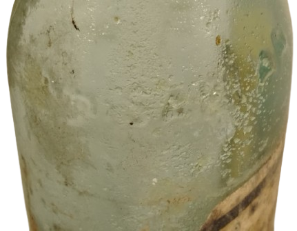 1940-1950 DÖNEMİ İNHİSARLAR İDARESİ 35 CL VOTKA CAM ŞİŞESİ - ORİJİNAL MANTAR TAPALI  BOŞ KOLEKSİYONLUK