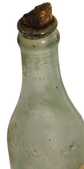 1940-1950 DÖNEMİ İNHİSARLAR İDARESİ 35 CL VOTKA CAM ŞİŞESİ - ORİJİNAL MANTAR TAPALI  BOŞ KOLEKSİYONLUK