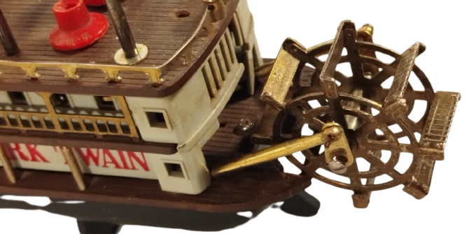 VINTAGE MARK TWAIN MİSSİSSİPPİ ÇARKLI GEMİ TEK DALGA MASA ÜSTÜ RADYO VE BİREBİR MAKET