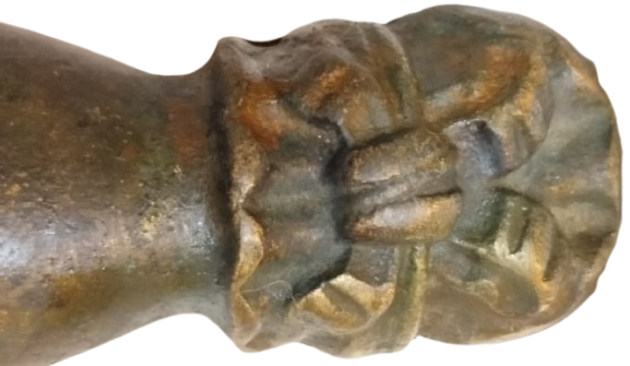 OSMANLI DÖNEMİ DEMİR DÖKÜM EL MOTİFLİ KONAK KAPI ZİLİ  TOKMAĞI