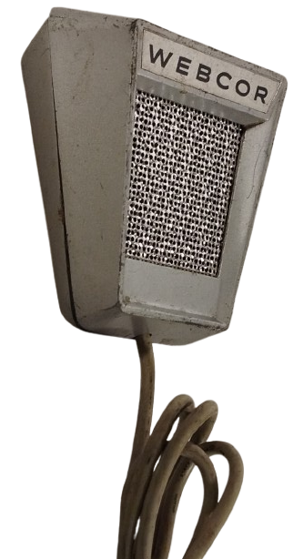 1960 ORİJİNAL WEBCOR METAL KASA KABLOLU MİKROFON  USA MALI  KOLEKSİYONLUK RETRO MIC