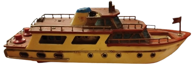 1960 ORİJİNAL ALMAN FALLER YAT  YARIŞ TEKNESİ RADYO AHŞAP GORUNUMLU GÜVERTE TEK DALGA RADIO