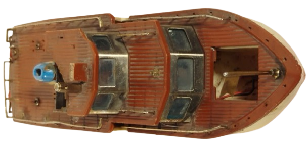 1960 ORİJİNAL ALMAN FALLER YAT  YARIŞ TEKNESİ RADYO AHŞAP GORUNUMLU GÜVERTE TEK DALGA RADIO