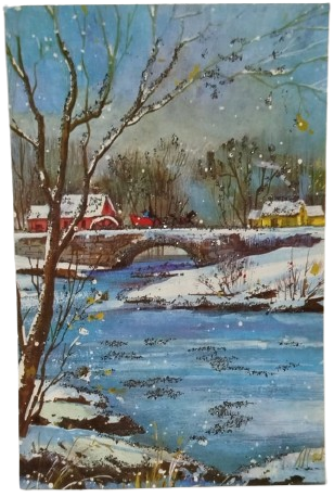 1970 YILLARDAN KALMA ARKASI YAZISIZ 10 ADET FARKLI SİMLİ ISILTILI ORJINAL TEBRİK YENİ YIL KARTLARI