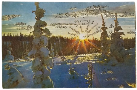 1970 YILLARDAN KALMA ARKASI YAZISIZ 10 ADET FARKLI SİMLİ ISILTILI ORJINAL TEBRİK YENİ YIL KARTLARI