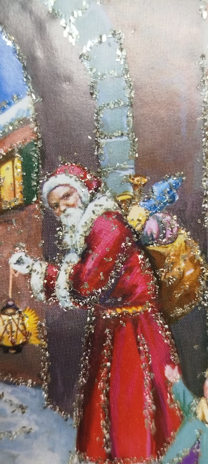 1970 YILLARDAN KALMA ARKASI YAZISIZ 10 ADET FARKLI SİMLİ ISILTILI ORJINAL TEBRİK YENİ YIL KARTLARI