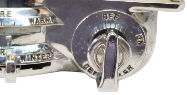 1949 ORİJİNAL MOPAR KROM KLİMA KONTROL PANELİ - CHRYSLER DESOTO DODGE PLYMOUTH - AMERİKAN KLASİK OTOMOBİL PARÇASI