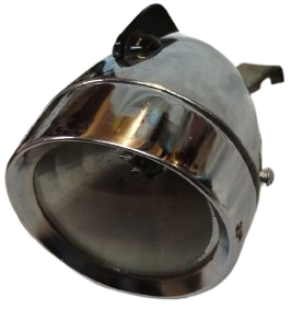 1960 ORİJİNAL ALMAN MADE KROM BİSİKLET FARI - ANAHTARLI ÇİFT KADEME IŞIK AYARLI - KOLEKSİYONLUK FAR