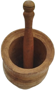 1950-60 DÖNEMİ EL TORNASINDA YAPILMIŞ DEV BOY ŞİMŞİR AĞACI HAVAN  EL İŞÇİLİĞİ KOLEKSİYONLUK