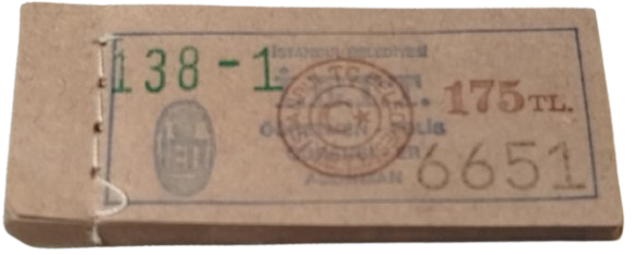 1950 LER SONU İSTANBUL İETT OTOBÜS BİLET KOÇANI 50 ADET KULLANILMAMIŞ ORİJİNAL BİLET 175 KURUŞLUK