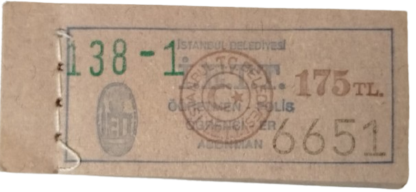 1950 LER SONU İSTANBUL İETT OTOBÜS BİLET KOÇANI 50 ADET KULLANILMAMIŞ ORİJİNAL BİLET 175 KURUŞLUK