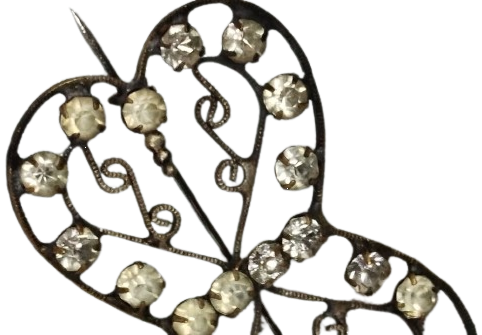 1970 İSTANBUL İŞİ EL YAPIMI TELKÂRİ KELEBEK BROŞ  MİHLAMA TAŞLI GÜMÜŞ ÜZERİ ALTIN KAPLAMA  NADİR PARÇA