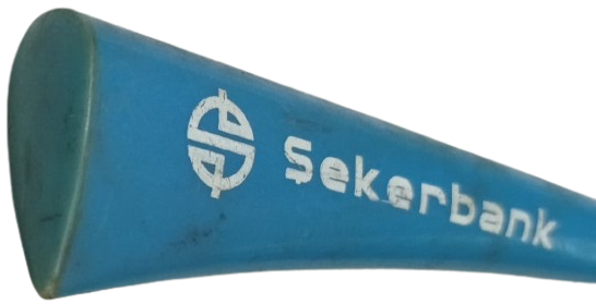 1980 DÖNEMİ ŞEKERBANK REKLAMLI TÜFEK FORMLU DEV TÜKENMEZ KALEM ÇALIŞIR DURUMDA KOLEKSİYONLUK