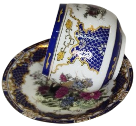 1950 TEK TİRYAKI KAHVE FİNCAN TABAK TURK TİPİ FİNCAN BOYU 