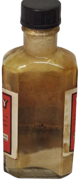 1960-70 ORİJİNAL VİKY MADEN CİLASI - İÇİ DOLU CAM ŞİŞE - TÜRKÇE & İNGİLİZCE ETİKETLİ - KOLEKSİYONLUK