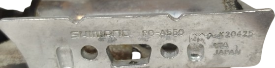 1980 SHIMANO PD-A550 (K20425) JAPAN ÇİFT PEDAL - REFLEKTÖRLÜ + ORİJİNAL DERİ TOE-CLIP KAYIŞLI KOLEKSİYONLUK