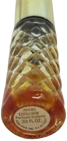 1970’LER ORİJİNAL AVON COTILLION PARFÜM ROLL ON  KRİSTAL KESİM CAM ŞİŞE  ORİJİNAL KUTUSU  DOLU