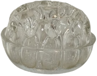 1950 ORİJİNAL CAM ÇİÇEK KURBAĞASI KUBBE ŞEKLİNDE 19 GÖZLÜ VAZO APARATI VİNTAGE FLOWER FROG