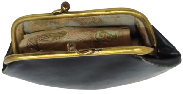 1950 DERİ CIT CITLI AC KAPA BAYAN PARA TASIMA CANTASI 