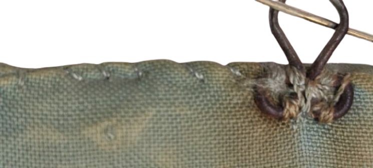 1940-50 DÖNEMİ ORİJİNAL EL YAPIMI MUSKA NAZARLIK ÇENGELLİ İĞNELİ  80 YILLIK TILSIM