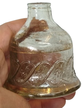 1880-1910 DÖNEMİ OSMANLI EL YAPIMI KABARTMALI PARFÜM / LOSYON KOLONYA  ŞİŞESİ NADİR