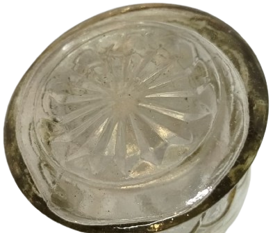 1880-1910 DÖNEMİ OSMANLI EL YAPIMI KABARTMALI PARFÜM / LOSYON KOLONYA  ŞİŞESİ NADİR