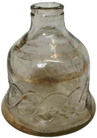 1880-1910 DÖNEMİ OSMANLI EL YAPIMI KABARTMALI PARFÜM / LOSYON KOLONYA  ŞİŞESİ NADİR