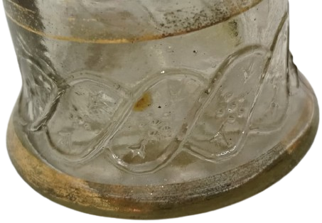 1880-1910 DÖNEMİ OSMANLI EL YAPIMI KABARTMALI PARFÜM / LOSYON KOLONYA  ŞİŞESİ NADİR