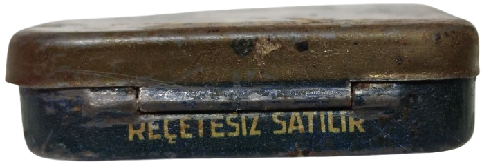 1934-1940 DÖNEMİ ORİJİNAL PEKTORİN TENEKE KUTU BEŞİR KEMAL PELİN & MAHMUD CEVAD PELİN ECZANE DAMGALI ÇOK NADİR