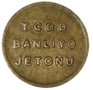 TÜRKİYE CUMHURİYETİ DEVLET DEMİRYOLLARI’NIN (TCDD) BANLİYÖ HATLARI PİRİNC ORJINAL JETON