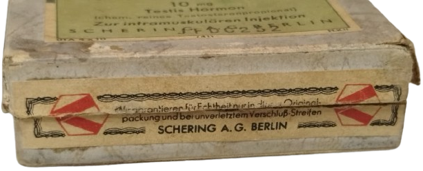 1956 TARİHLİ SCHERING TESTOVIRON AMPUL KUTUSU - 4×10 mg - ALMANYA BERLIN ÜRETİMİ - ÇOK NADİR