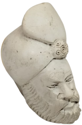 1960 DÖNEMİ ESKİŞEHİR LÜLE TAŞI EL OYMA “SARIKLI PADİŞAH” PİPO TAMAMEN EL İŞÇİLİĞİ 